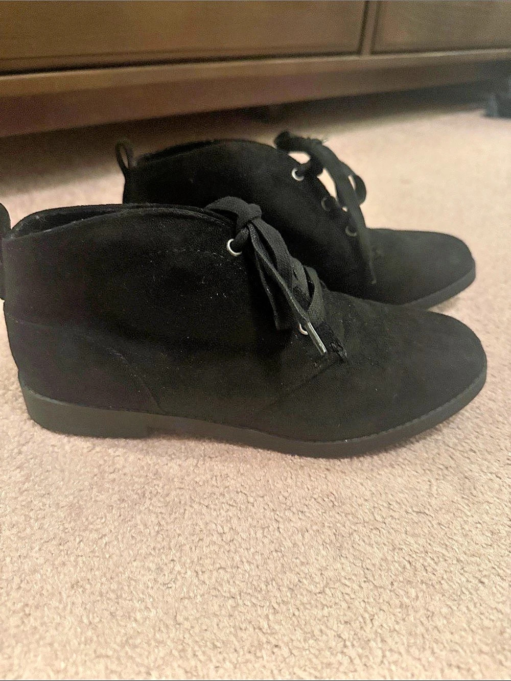 Rock & Candy Black Wedge Ankle Boots US 7.5